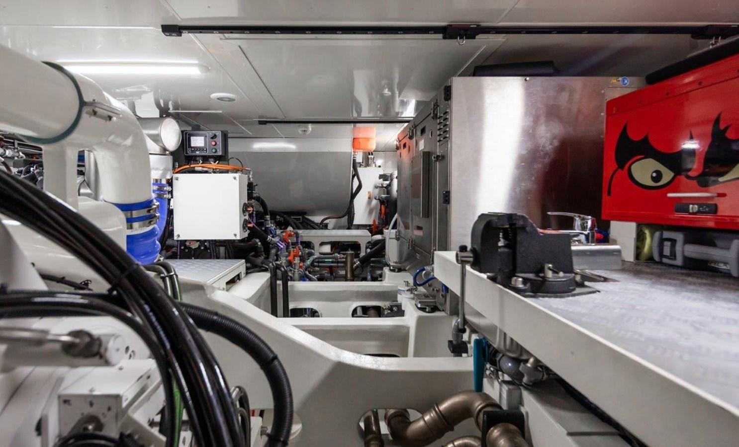 a room with machinery and equipment aboard ALICE Yacht for Sale
