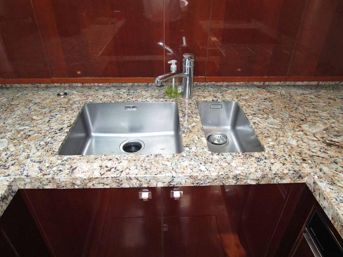a couple of sinks in a bathroom aboard MOJO II Yacht for Sale