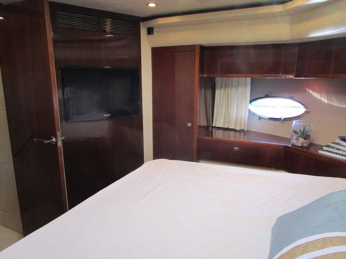 a bed in a room aboard MOJO II Yacht for Sale
