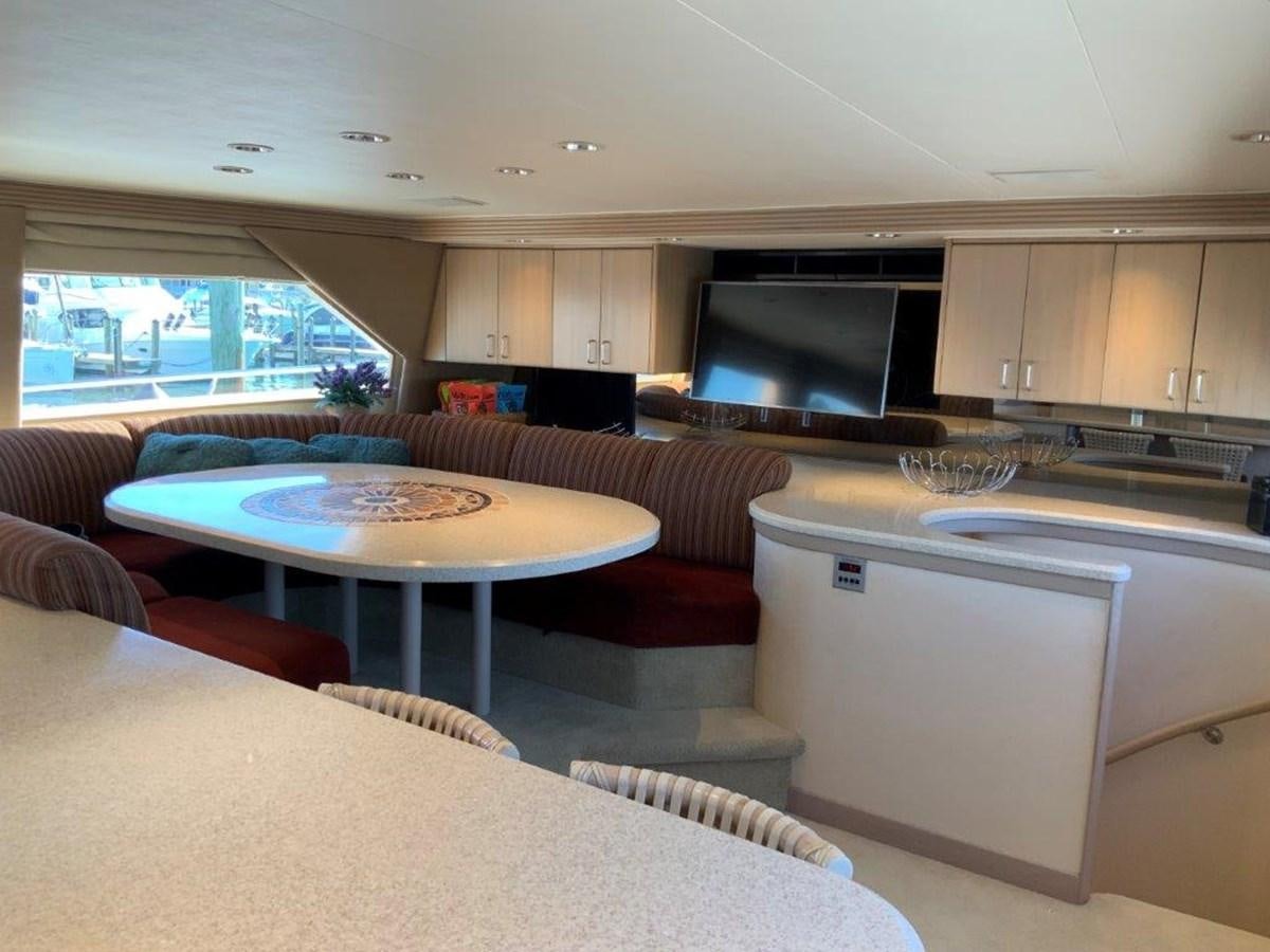 a kitchen and living room aboard LADY GRACE Yacht for Sale