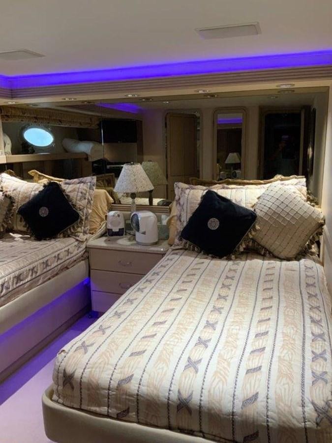 a couple of beds in a hotel room aboard LADY GRACE Yacht for Sale