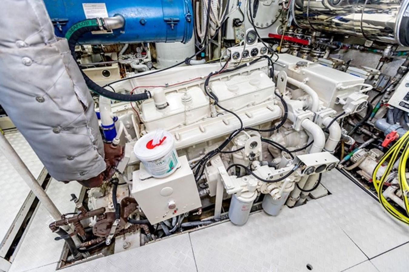 a machine with a blue handle aboard HISTORY Yacht for Sale