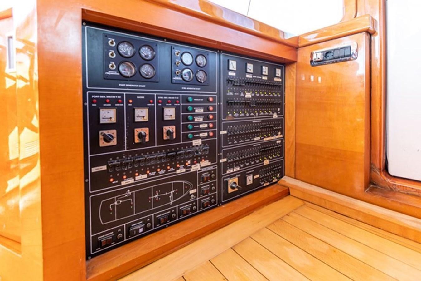 a large black machine aboard HISTORY Yacht for Sale