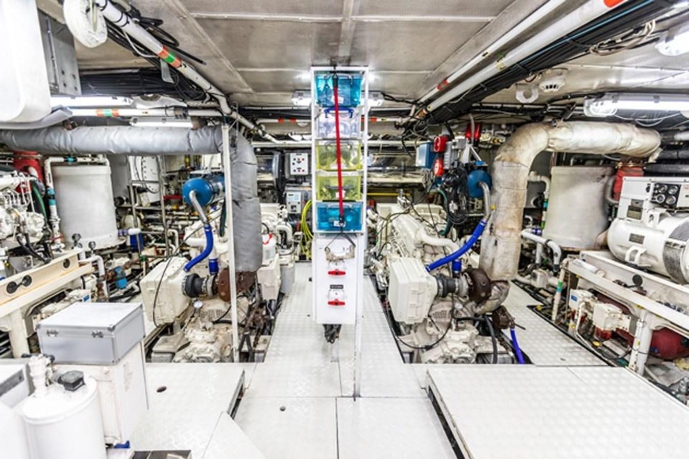 a room with machinery aboard HISTORY Yacht for Sale