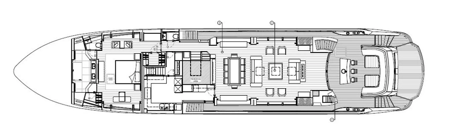 diagram, engineering drawing aboard QART HADASHT Yacht for Sale