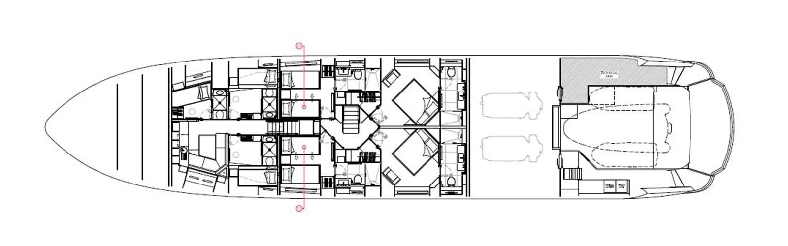 diagram, engineering drawing aboard QART HADASHT Yacht for Sale