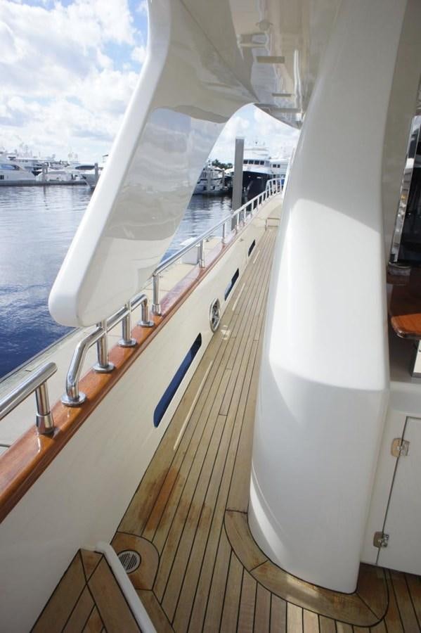 a balcony overlooking the water aboard CASPIAN Yacht for Sale