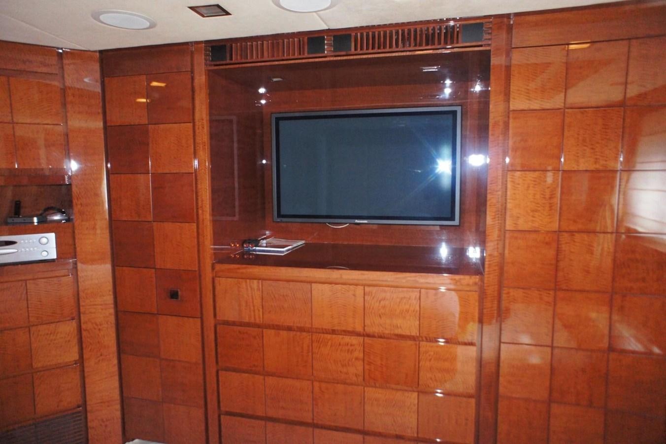 a tv on a wall aboard CASPIAN Yacht for Sale