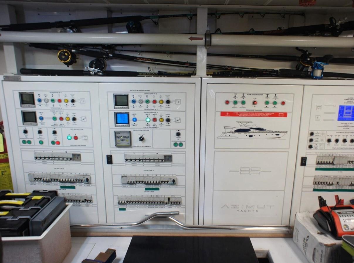 a white machine with a few buttons aboard CASPIAN Yacht for Sale