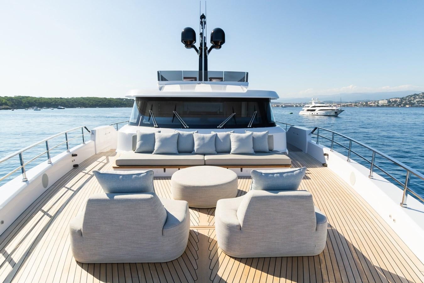 a boat on a dock aboard MRS L Yacht for Sale