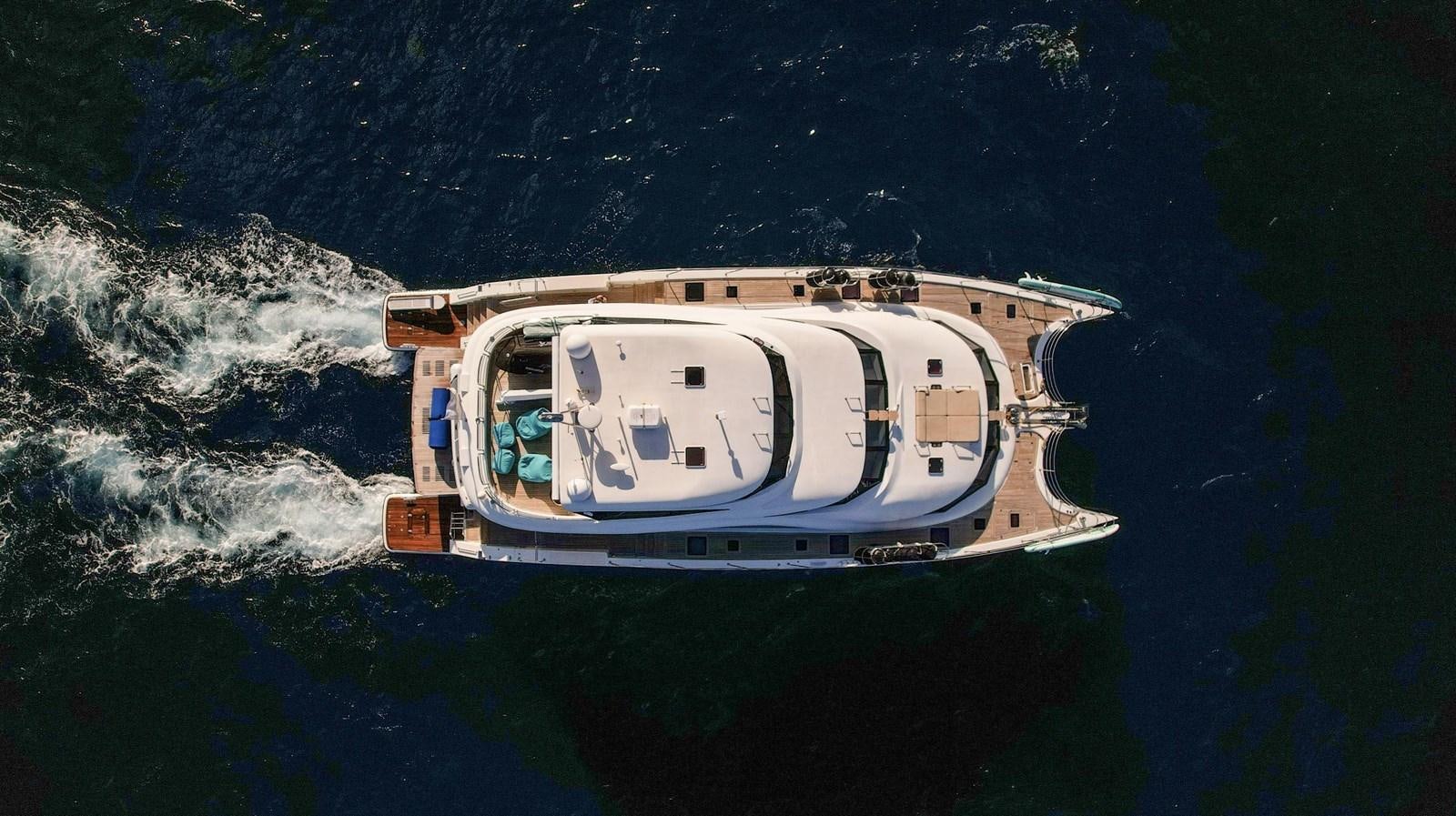 a satellite in space aboard VALHALLA Yacht for Sale