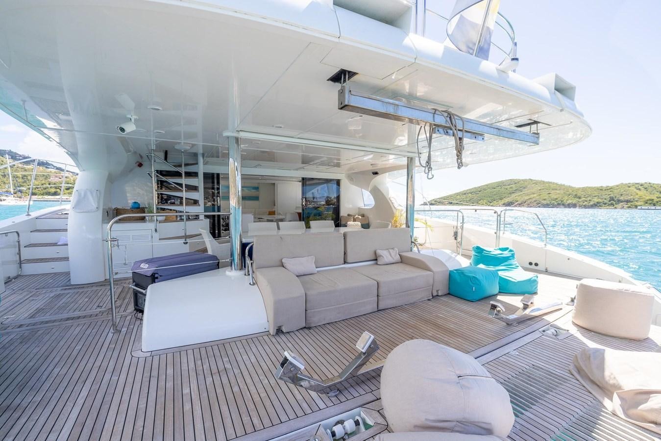 a boat on a deck aboard VALHALLA Yacht for Sale