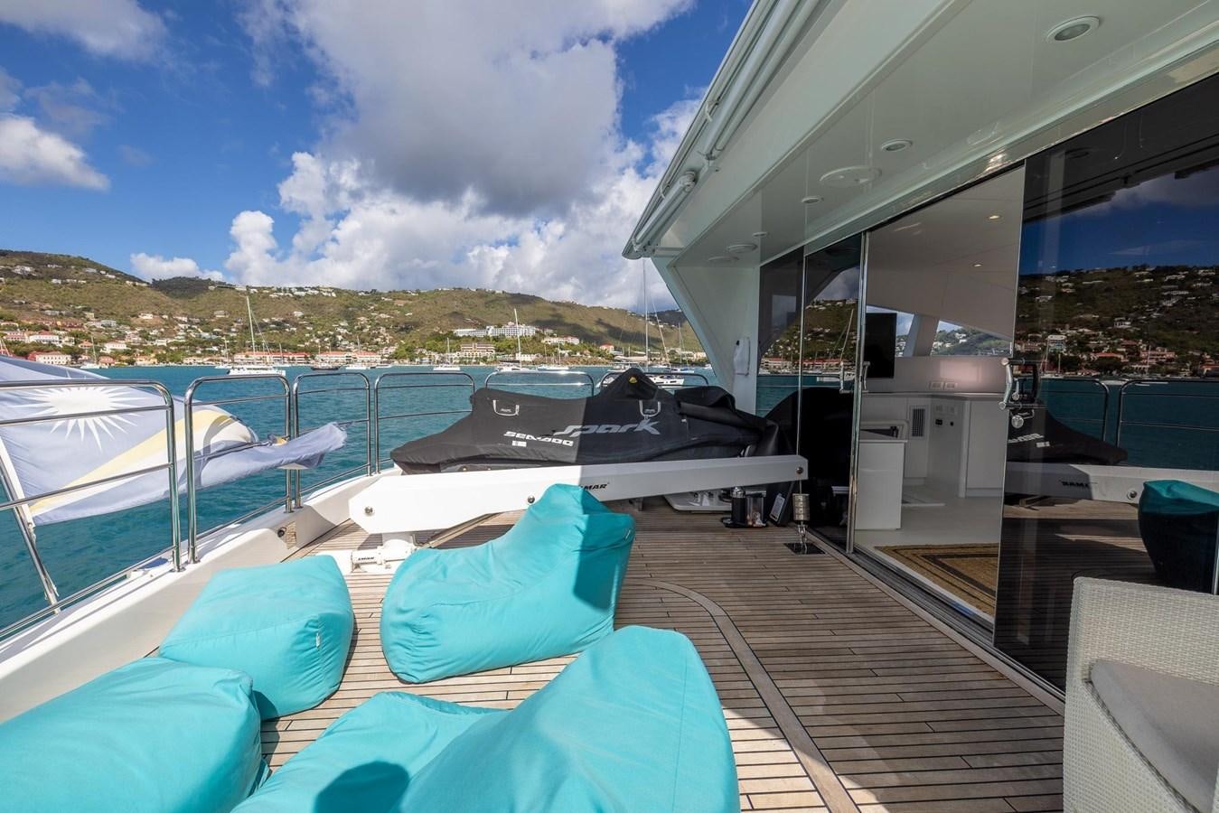 a boat on a deck aboard VALHALLA Yacht for Sale