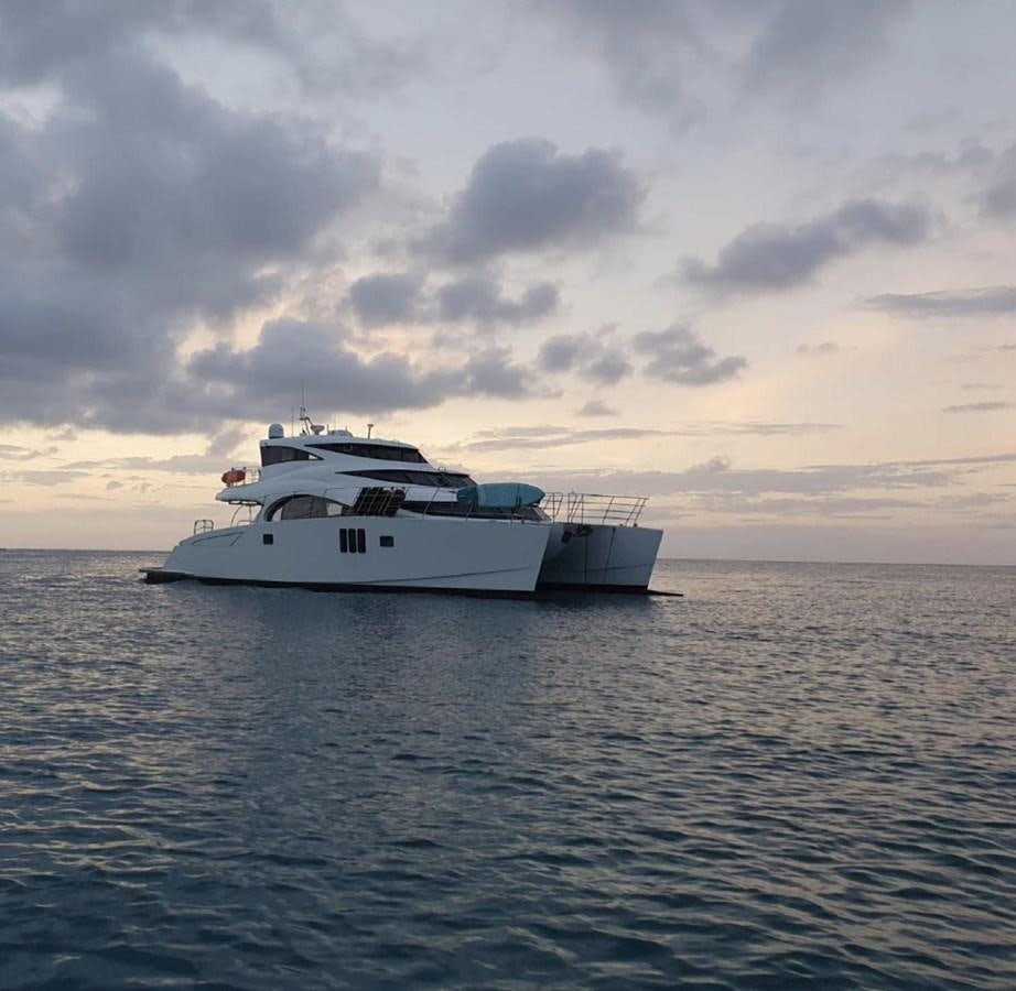 a white boat in the water aboard VALHALLA Yacht for Sale