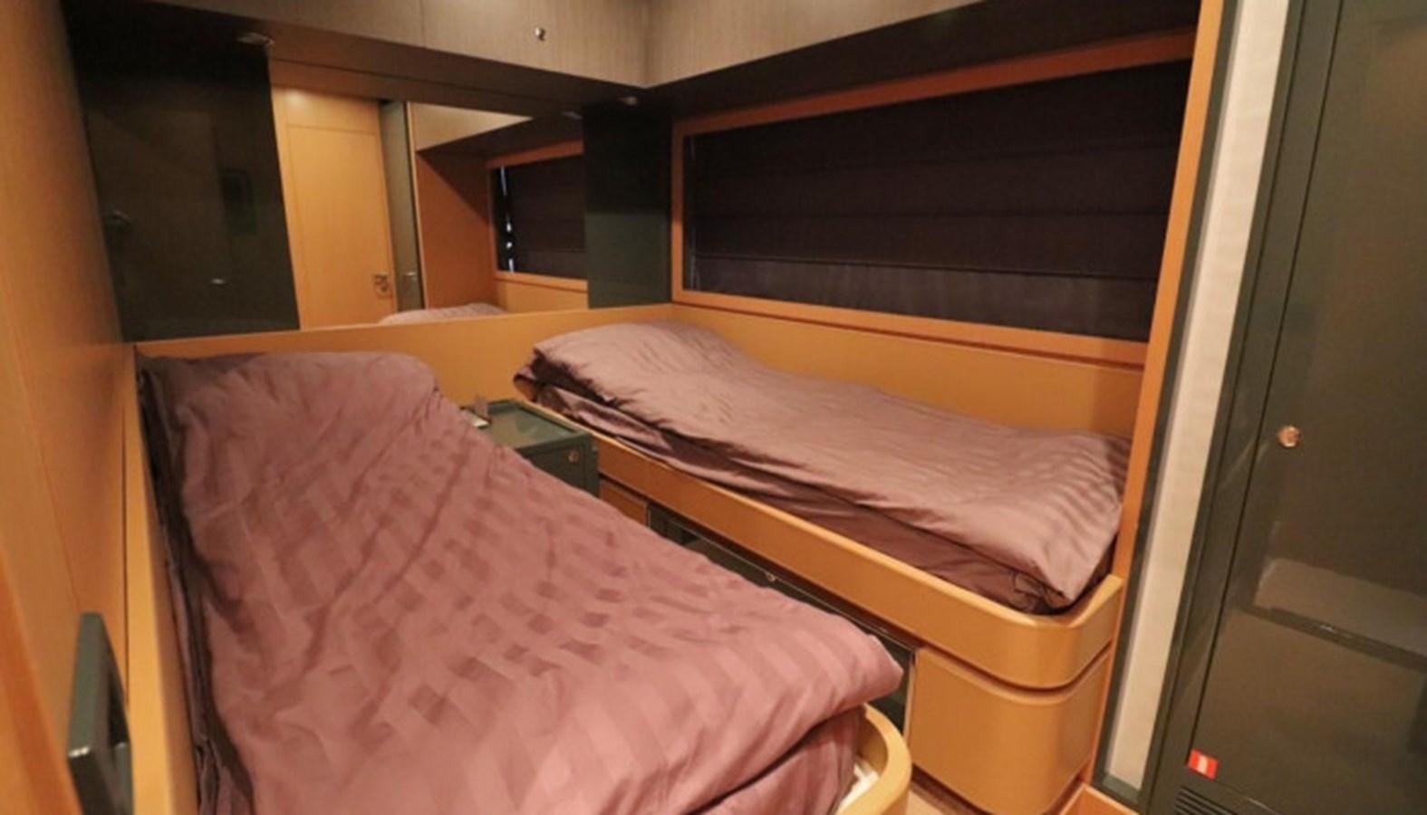 a couple of beds in a room aboard SILVER BREEZE Yacht for Sale