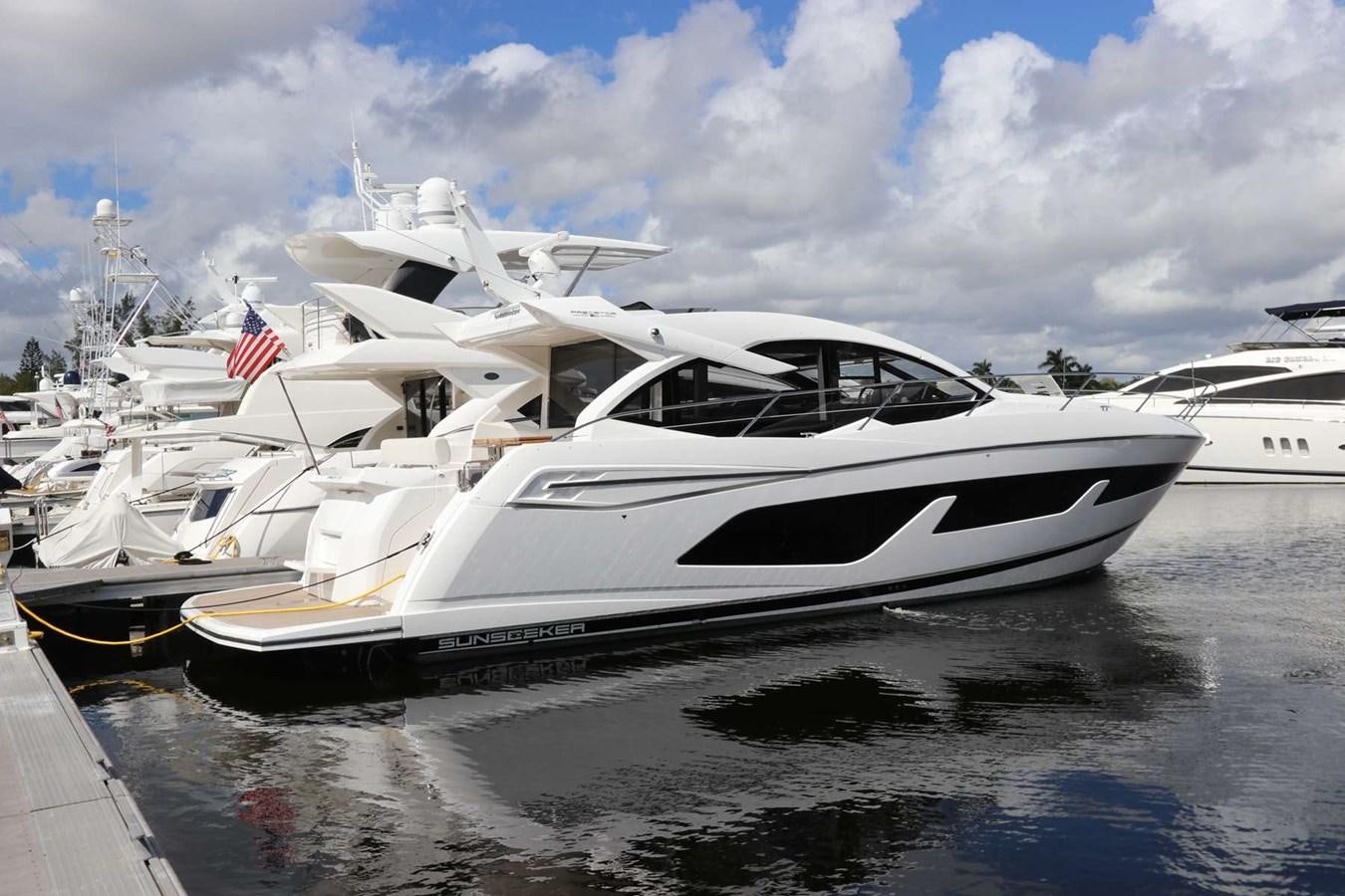 a boat parked in a harbor aboard LYDIA SWAG Yacht for Sale