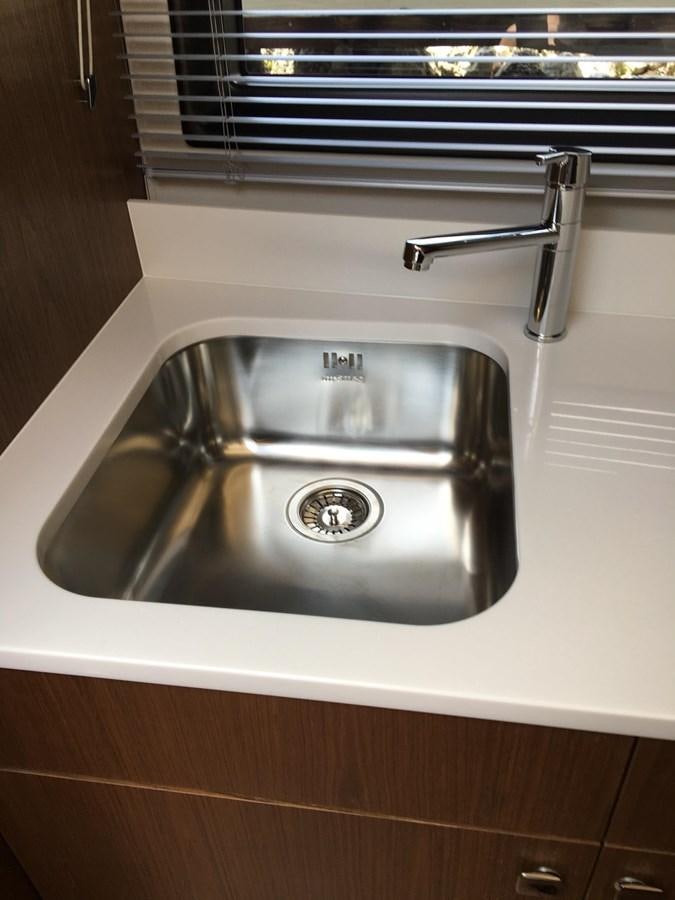 a sink in a kitchen aboard LYDIA SWAG Yacht for Sale