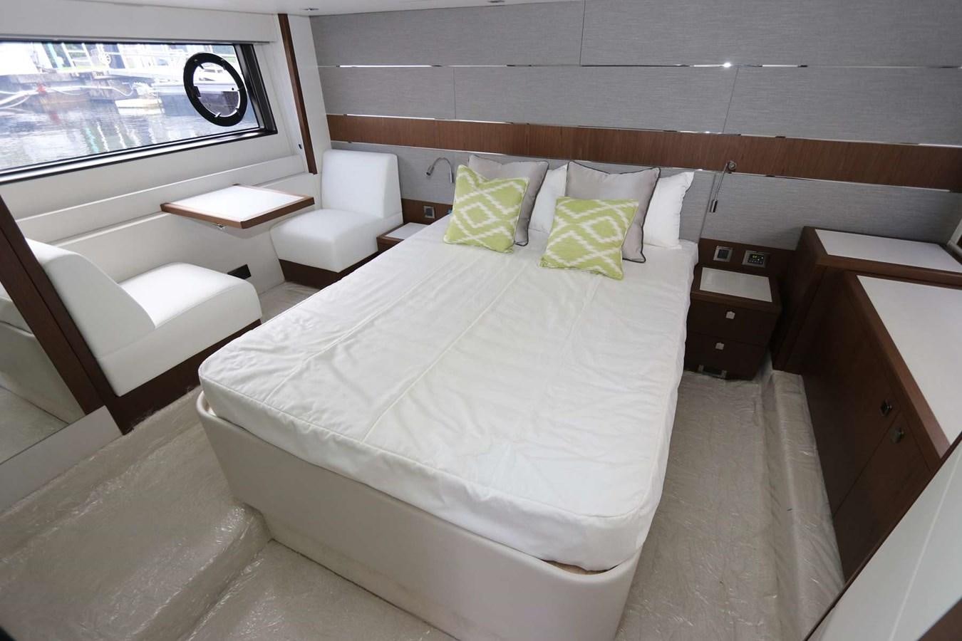 a bed in a room aboard LYDIA SWAG Yacht for Sale