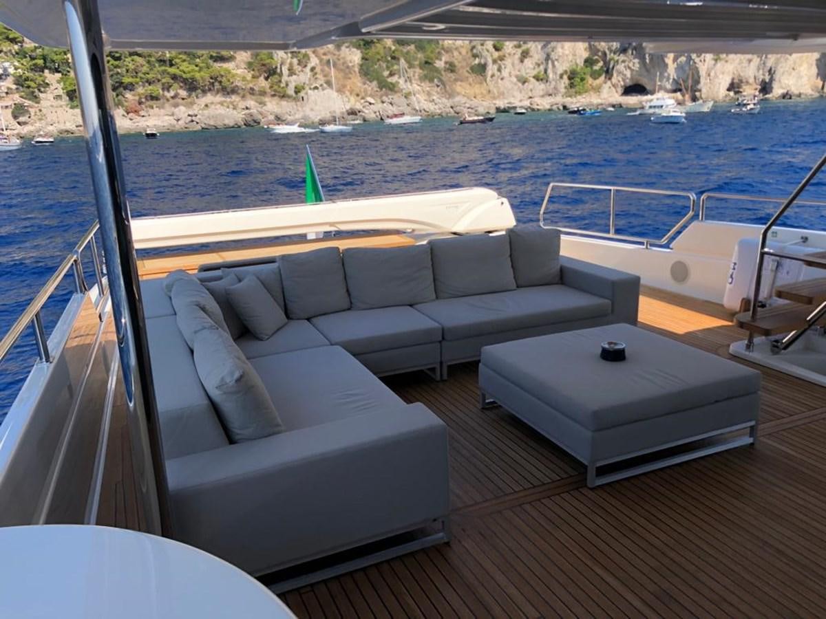 a couch on a deck aboard NAVETTA 33 CRESCENDO Yacht for Sale