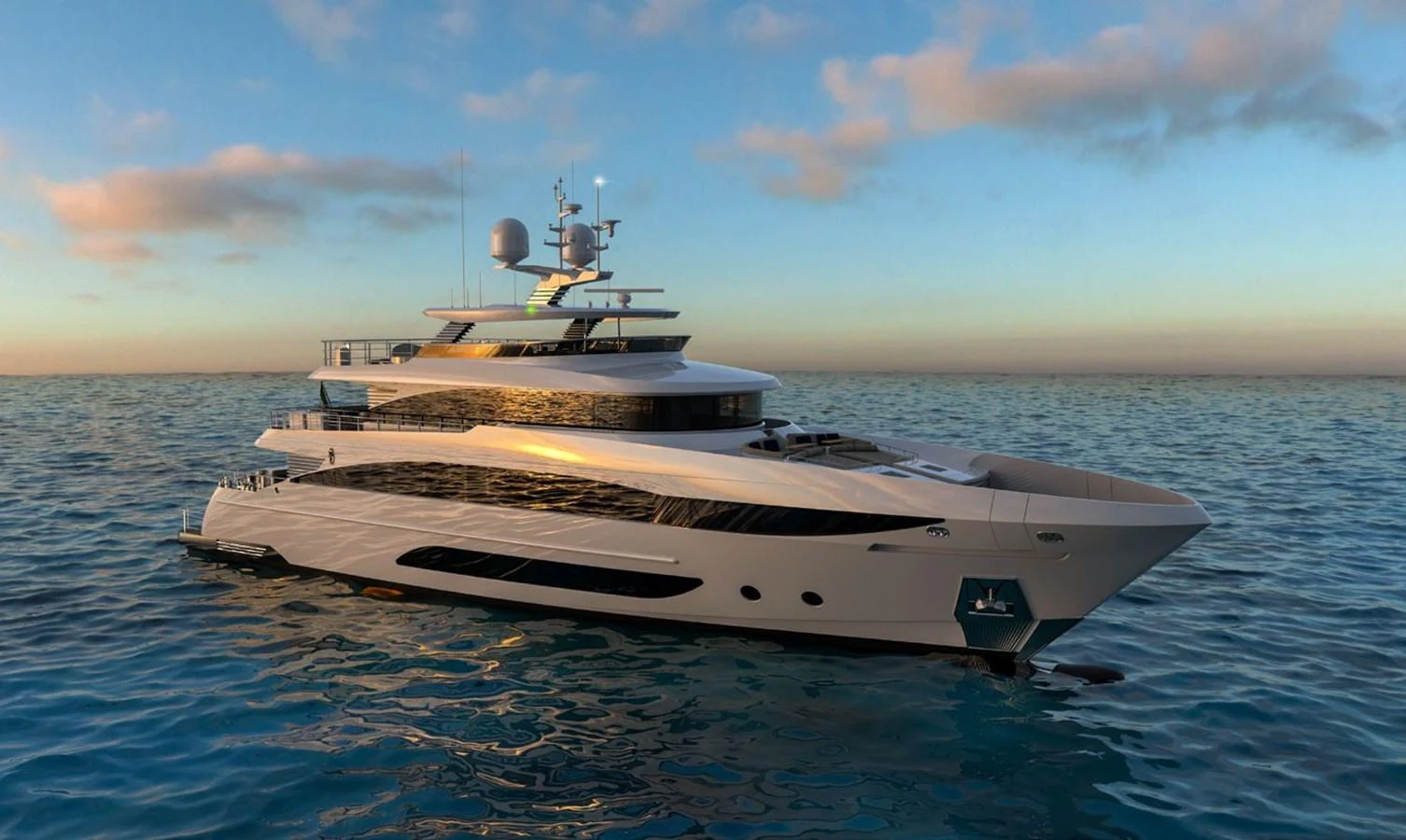 a boat in the water aboard PROJECT MIRAGE 402 Yacht for Sale