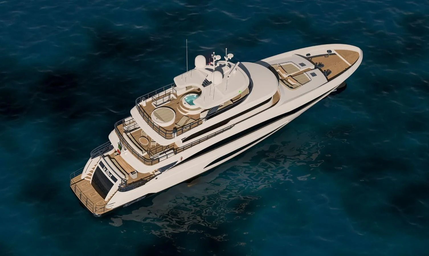 a satellite in the water aboard PROJECT MIRAGE 402 Yacht for Sale