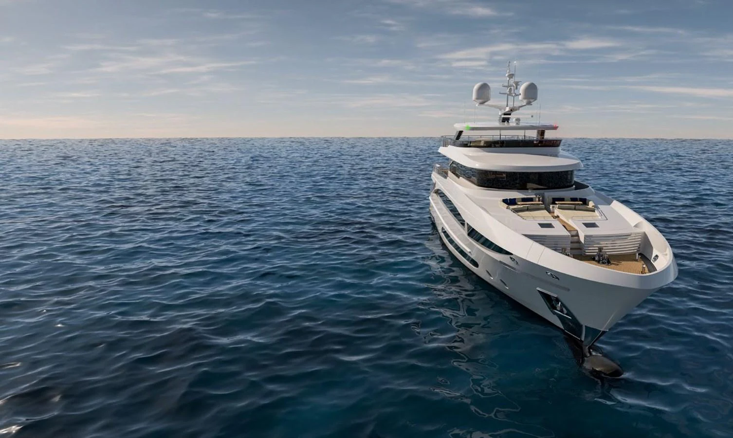a boat in the water aboard PROJECT MIRAGE 402 Yacht for Sale