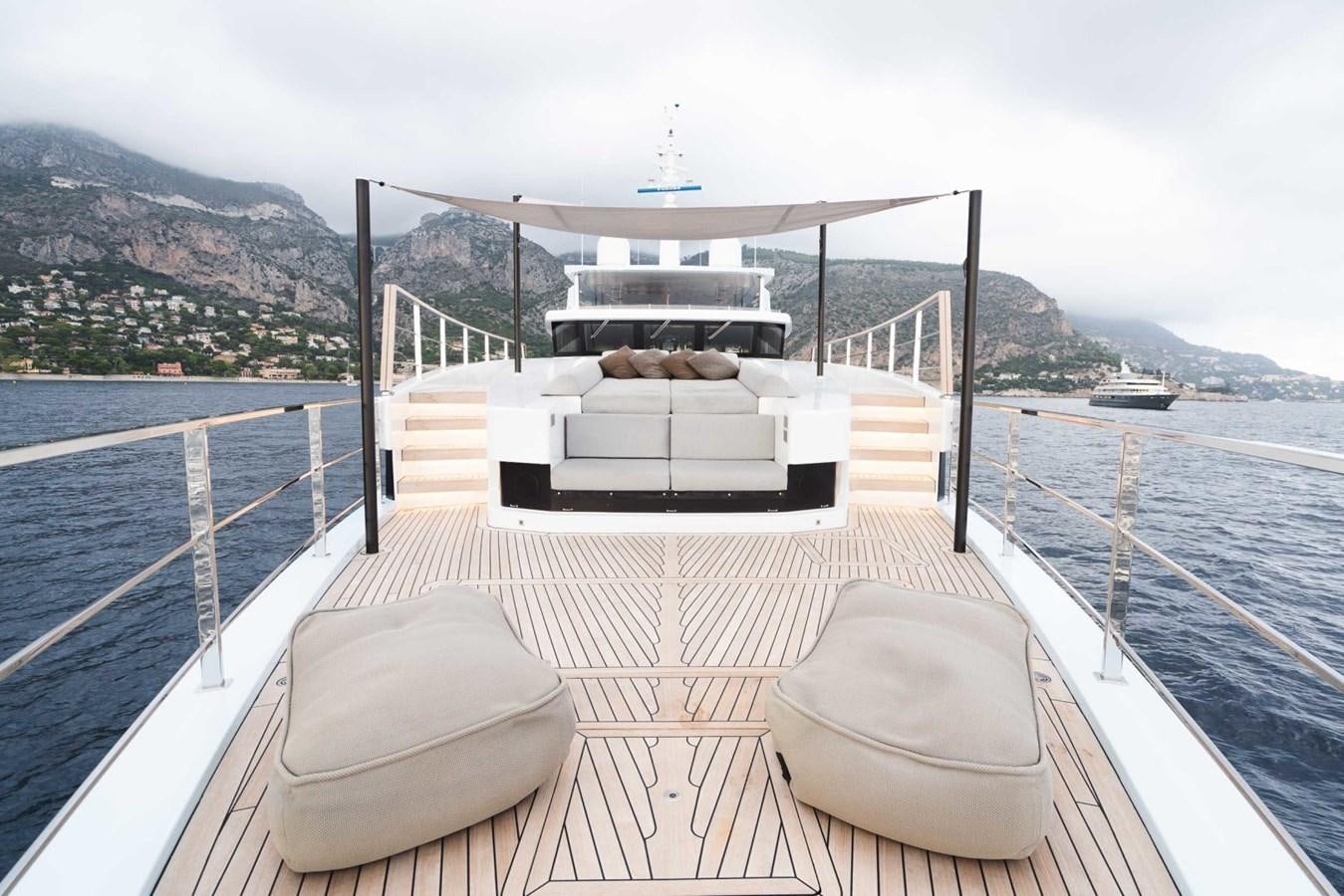 a deck with chairs on it aboard JESMA II Yacht for Charter