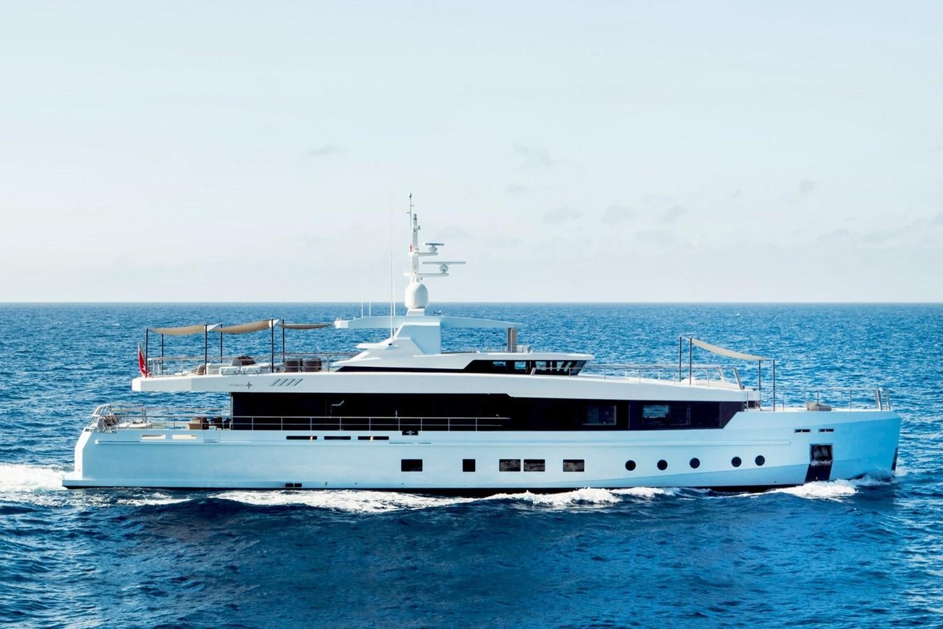 a large white boat in the water aboard JESMA II Yacht for Sale