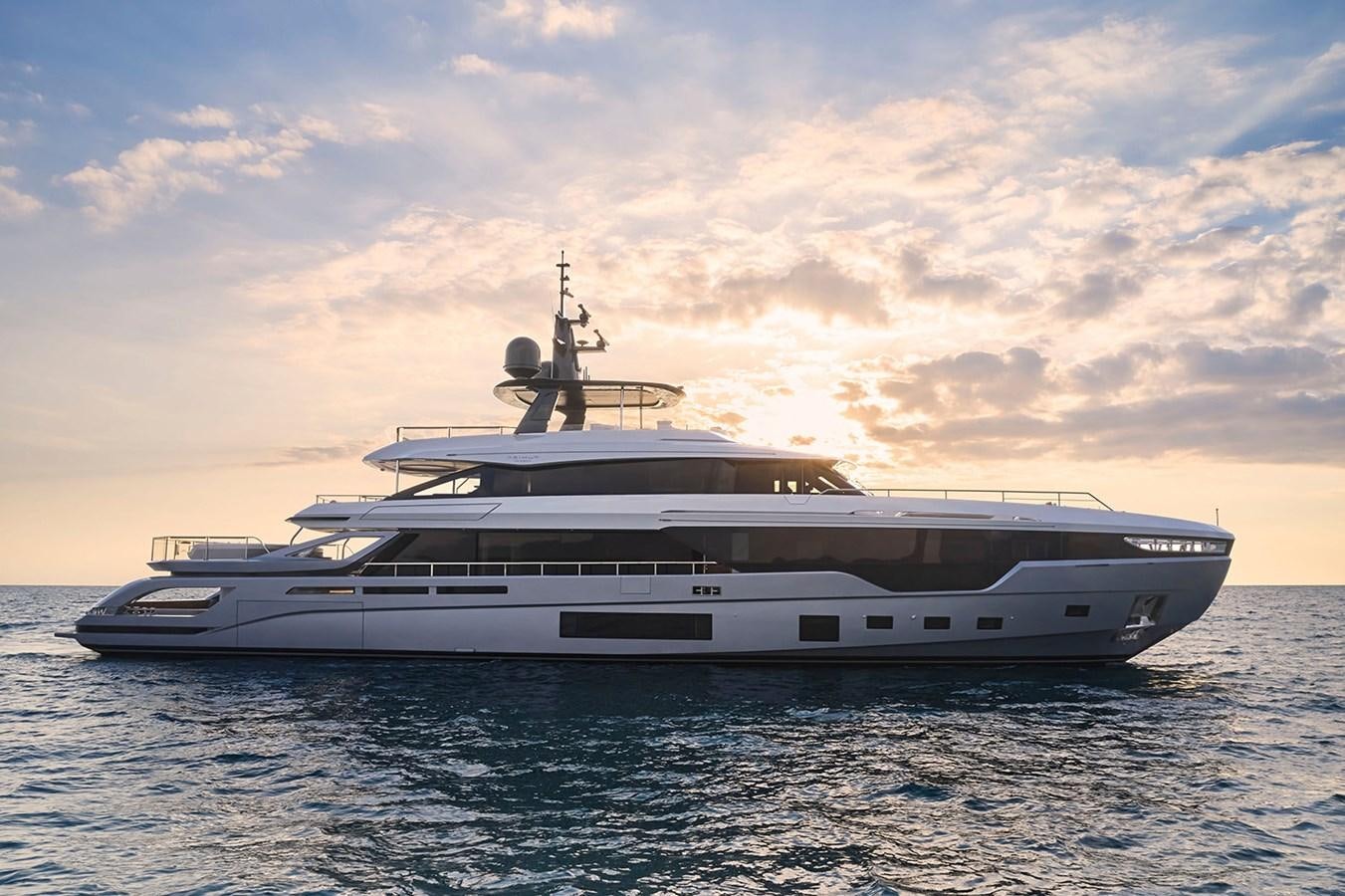 a white yacht in the water aboard AZIMUT GRANDE TRIDECK 38M Yacht for Sale
