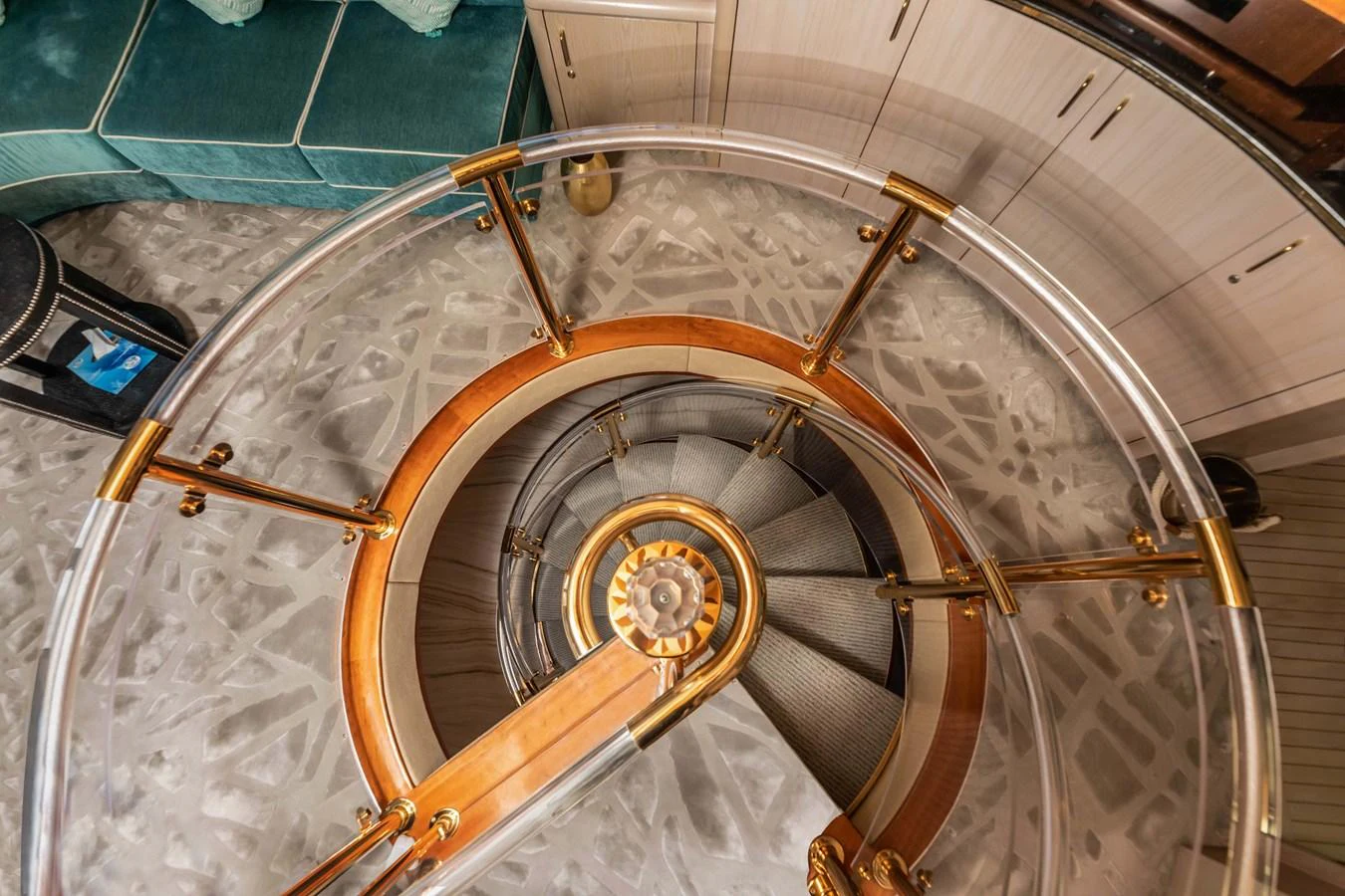 a large circular object with a circular center aboard WILDE WHALE Yacht for Sale