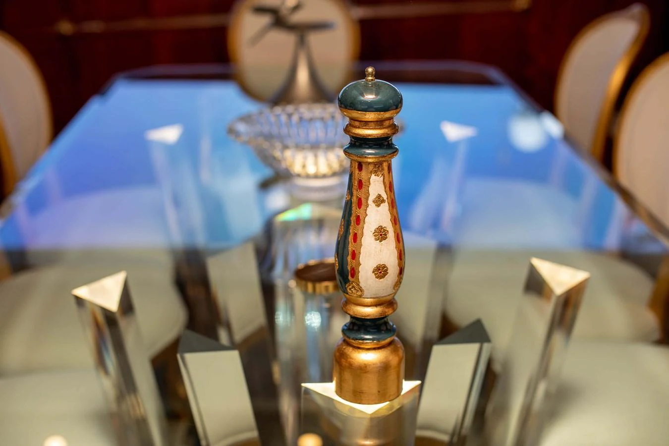 a trophy on a table aboard WILDE WHALE Yacht for Sale