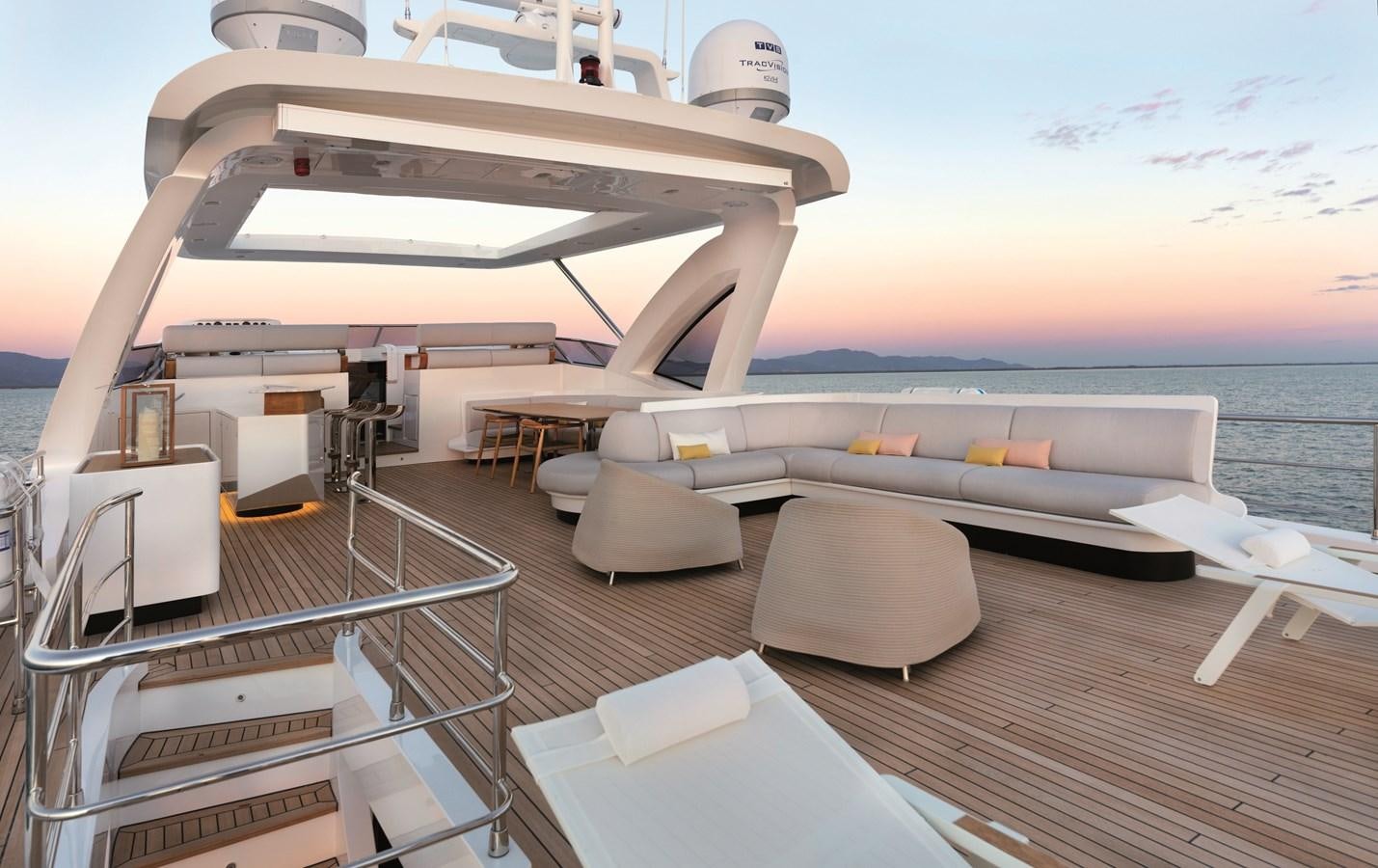 a boat on a deck aboard LA MAMA Yacht for Sale
