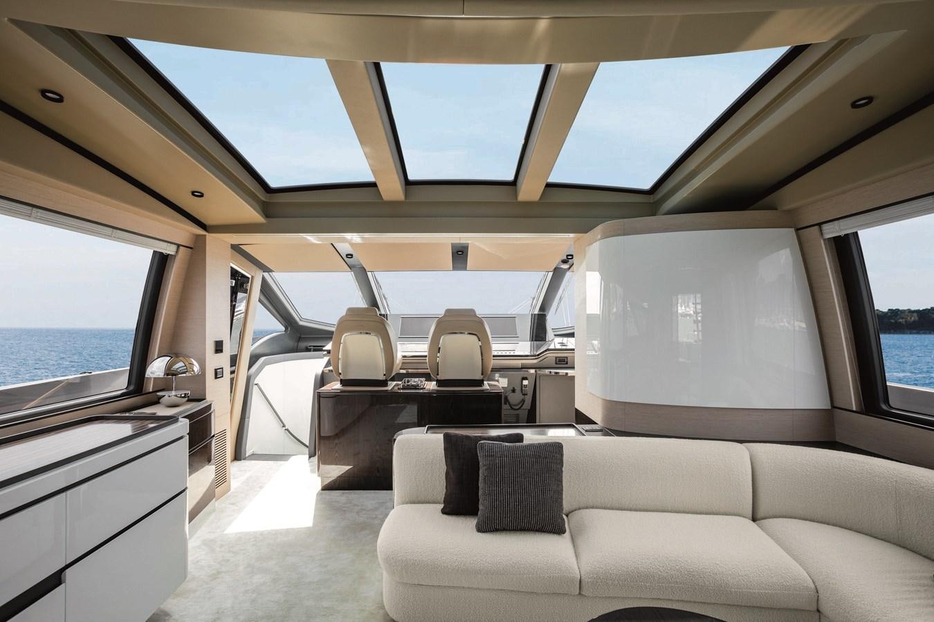inside of a car aboard AZIMUT S10/20 Yacht for Sale