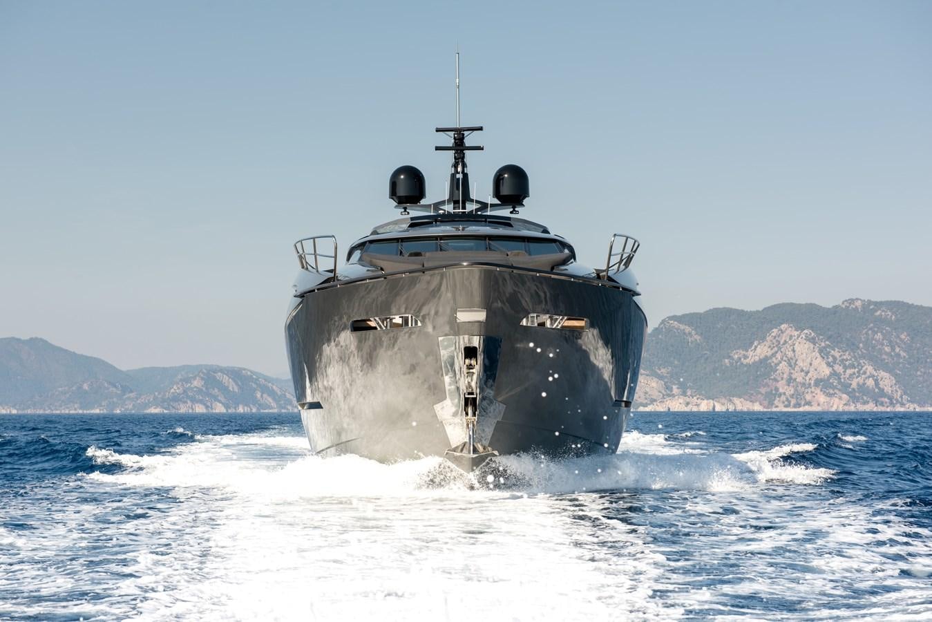 a large ship in the water aboard FX Yacht for Sale