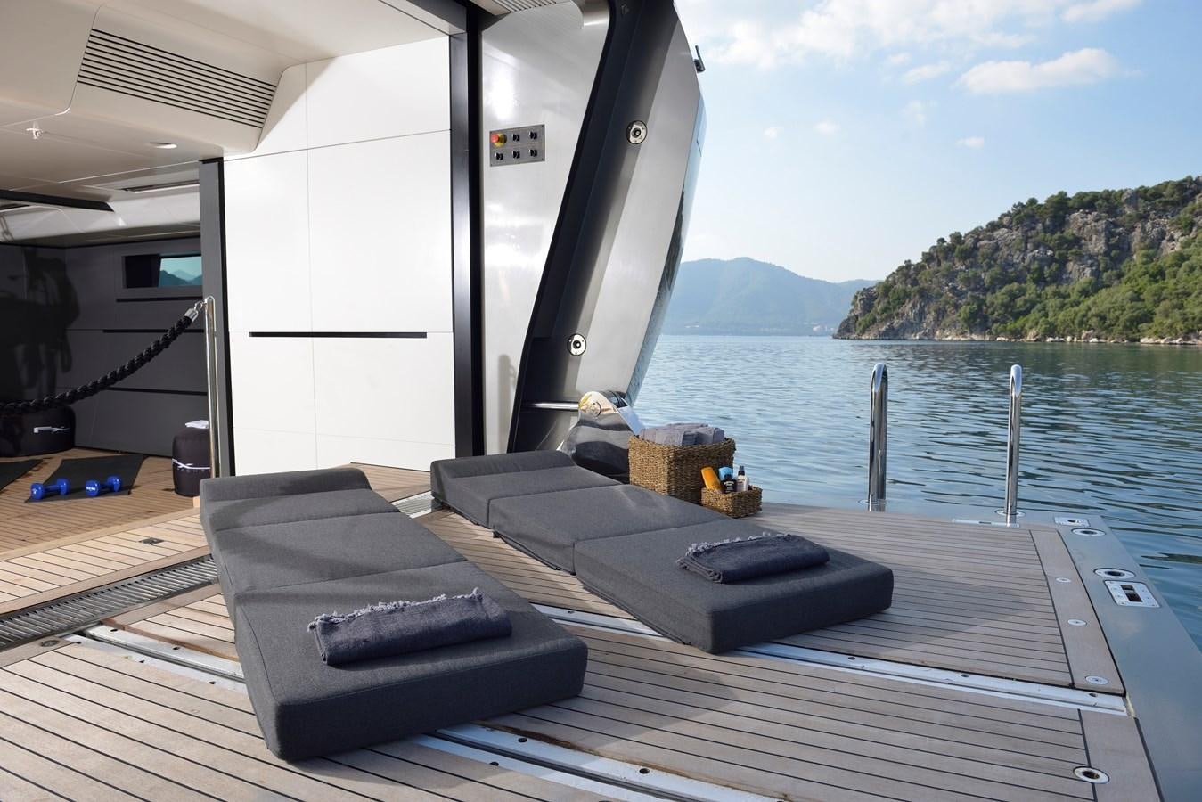 a boat on the water aboard FX Yacht for Sale