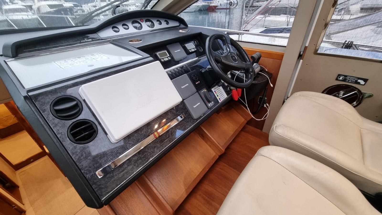 a black and white electronic device aboard SERENA Yacht for Sale