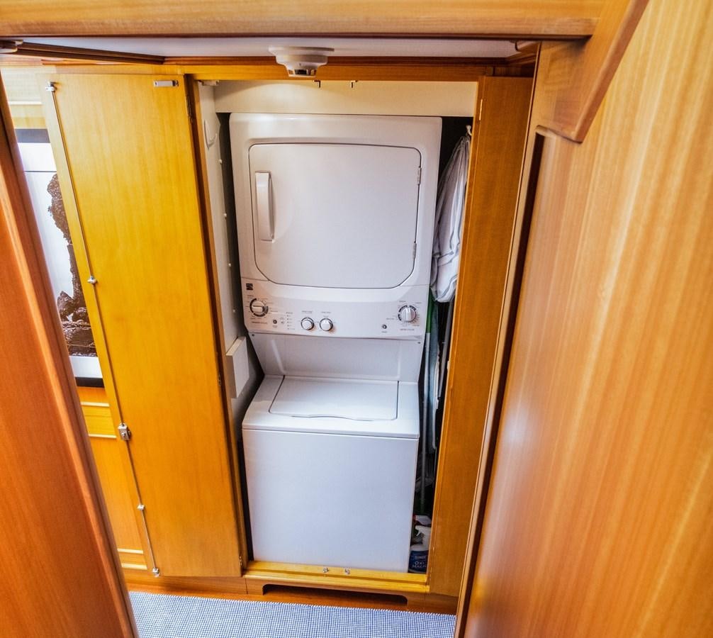 a white microwave oven aboard FORTUNA Yacht for Sale