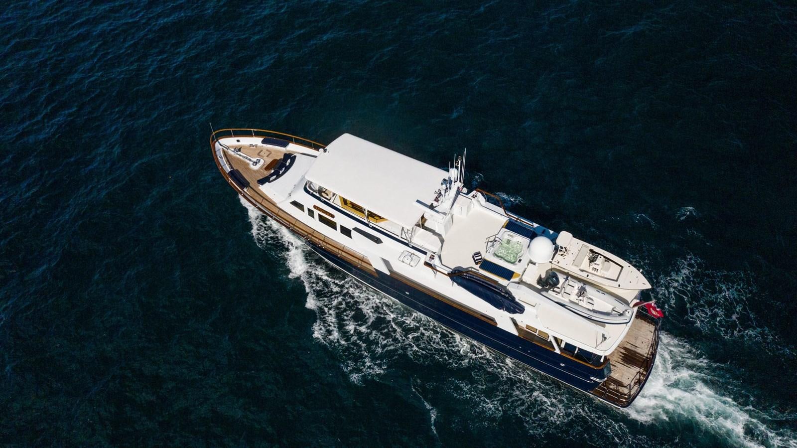 a ship in the water aboard FORTUNA Yacht for Sale