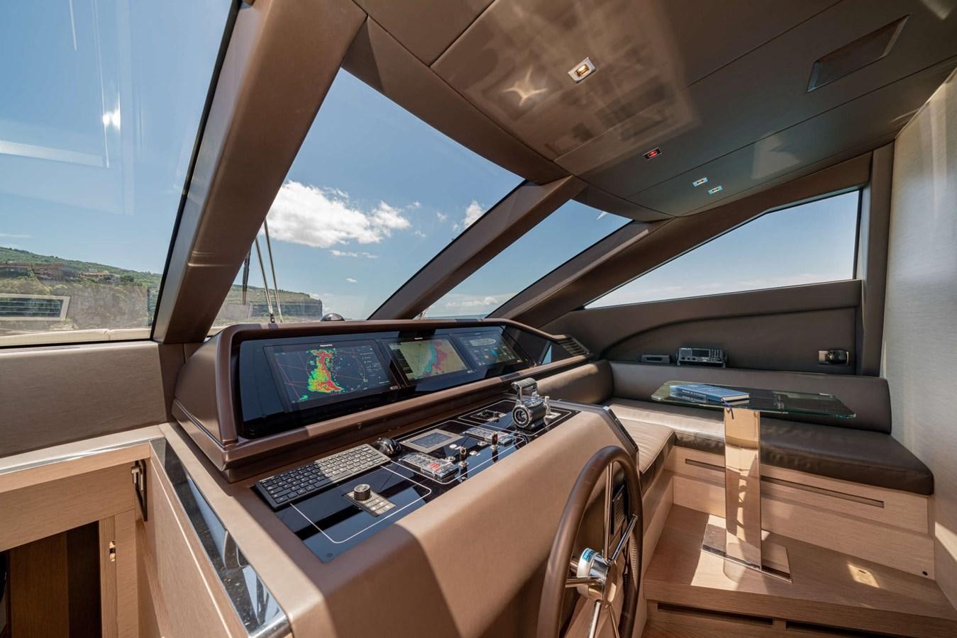 inside of a vehicle aboard LUCKY Yacht for Sale