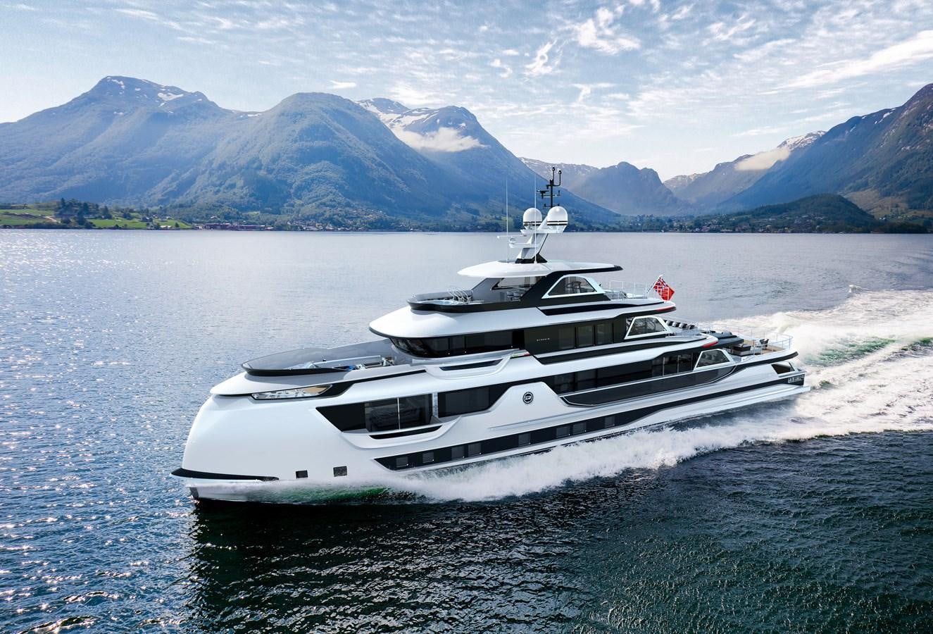 a boat on the water aboard DYNAMIQ GLOBAL 400 Yacht for Sale