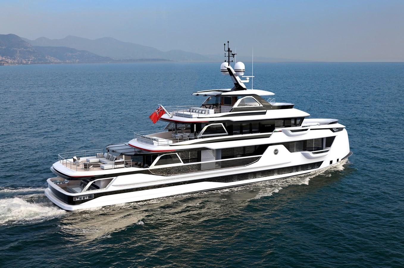 a boat on the water aboard DYNAMIQ GLOBAL 400 Yacht for Sale