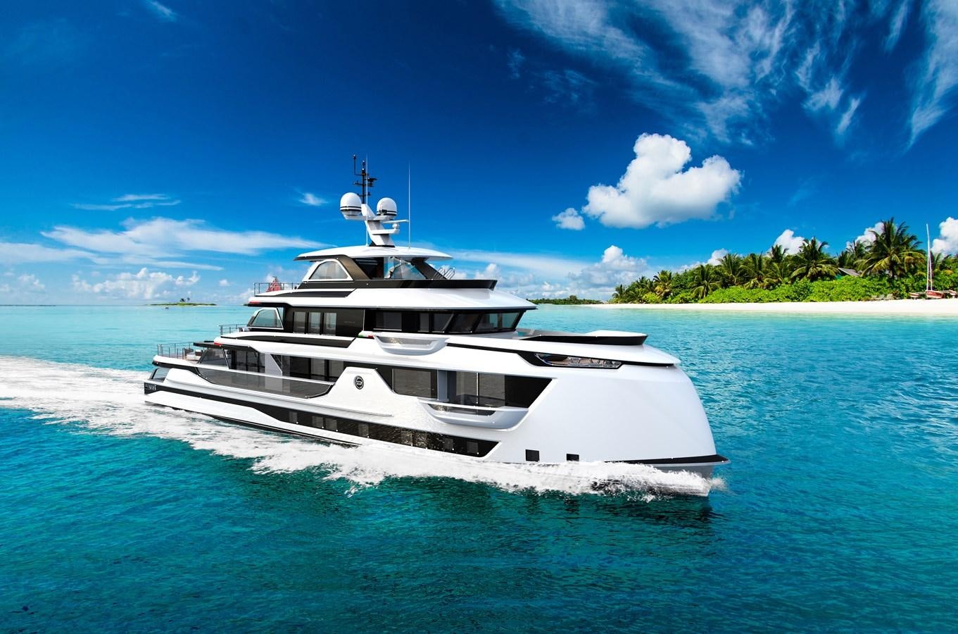 a boat on the water aboard DYNAMIQ GLOBAL 400 Yacht for Sale