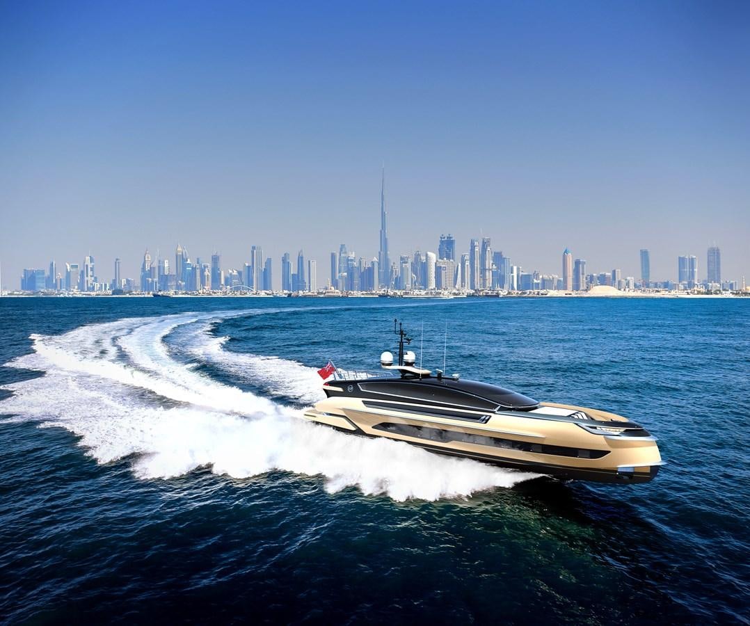 a boat on the water aboard DYNAMIQ GTM 90 TRANSFORMER Yacht for Sale