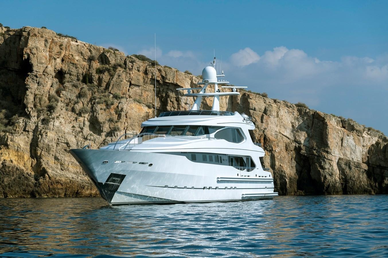 a boat on the water aboard IRAVATI Yacht for Sale