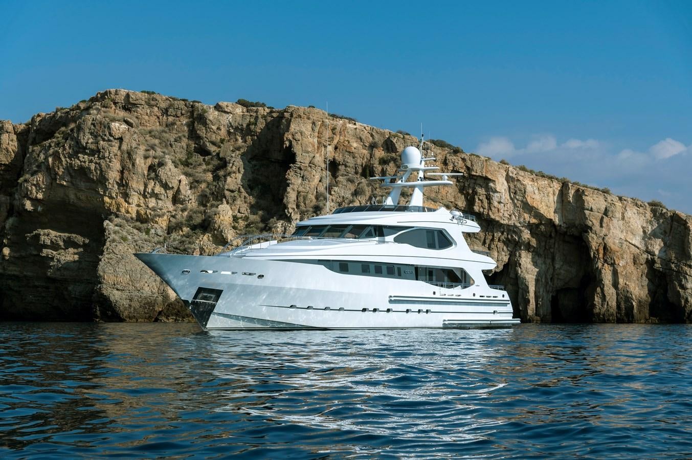 a boat on the water aboard IRAVATI Yacht for Sale