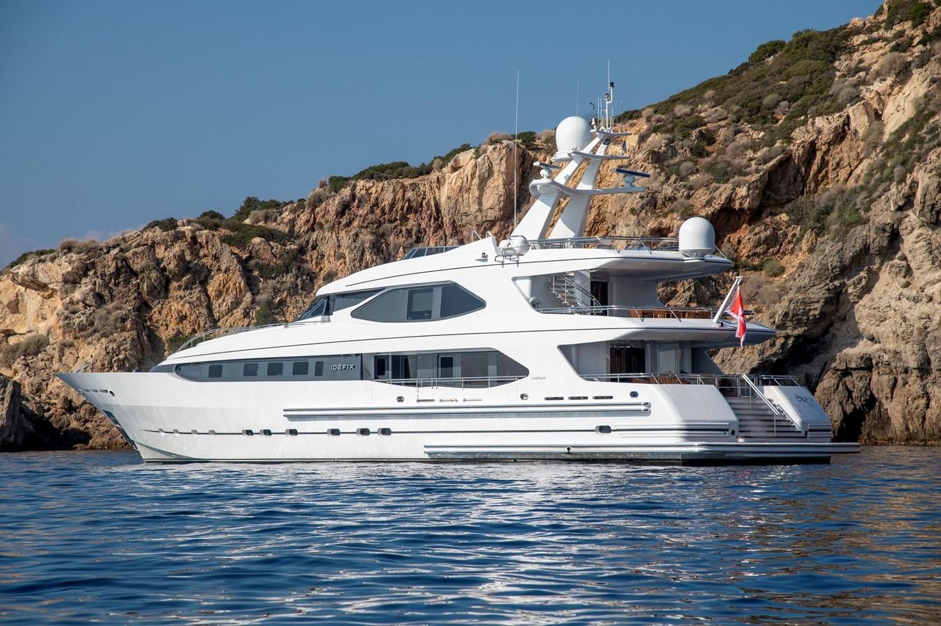 a boat on the water aboard IRAVATI Yacht for Sale