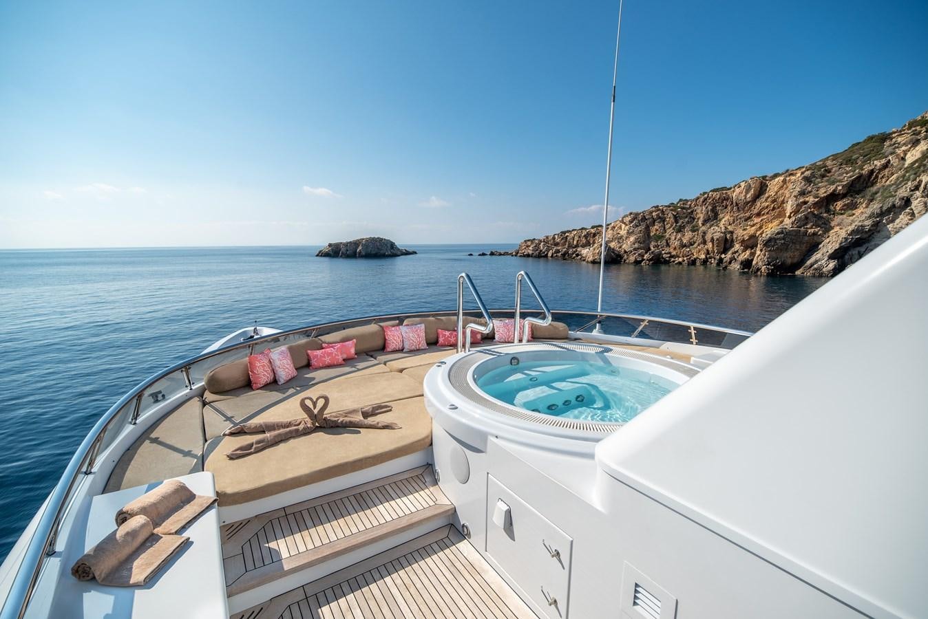 a boat on the water aboard IRAVATI Yacht for Sale