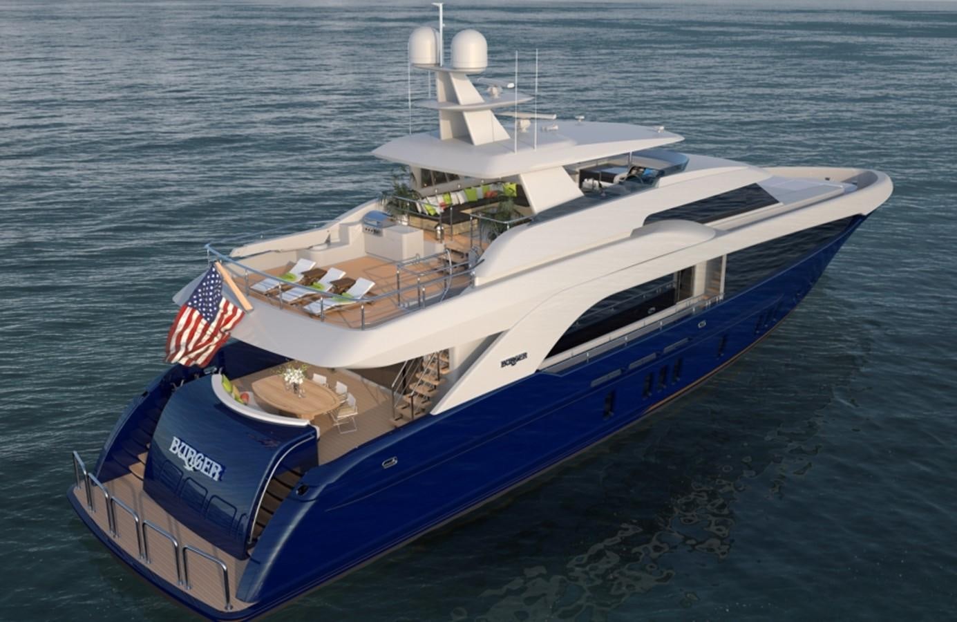 a boat on the water aboard BURGER 122 RAISED PILOTHOUSE Yacht for Sale