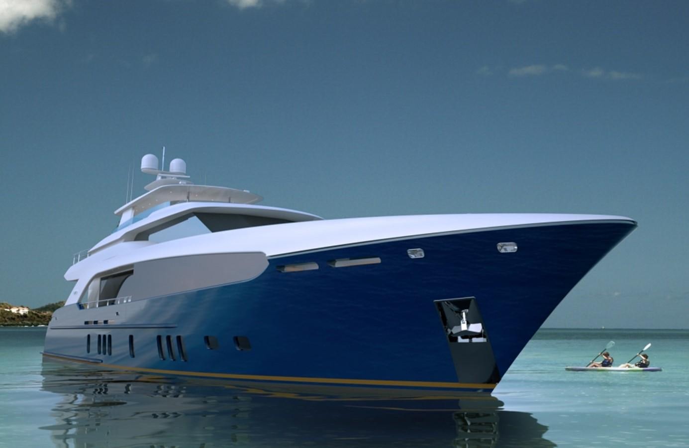 a boat on the water aboard BURGER 122 RAISED PILOTHOUSE Yacht for Sale