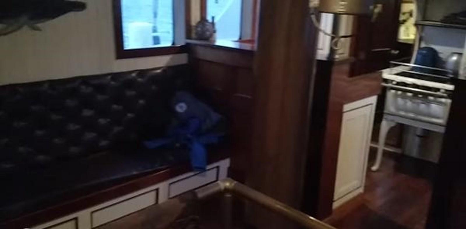 a black keyboard on a desk aboard 1963 TRAWLER DE HASS NORTH SEA, WANDERBIRD  Yacht for Sale